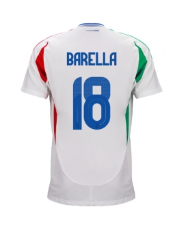 Italia Nicolo Barella #18 Maglia Gara Trasferta Repliche Europei 2024